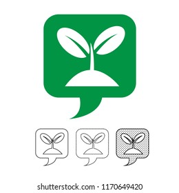 Plant tree icon vector