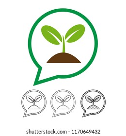 Plant tree icon vector