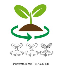 Plant tree icon vector