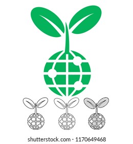 Plant tree icon vector