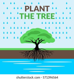 plant the tree illustration vector
