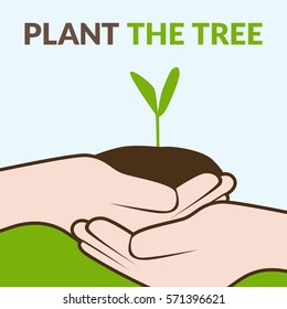 plant the tree illustration vector