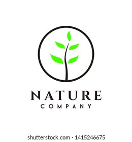 Plant / Tree Logo design with Circle frame