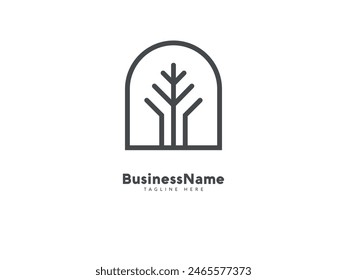 Diseño de icono de logotipo de planta o árbol