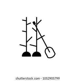 plant trees  icon vector