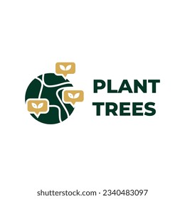 Plant Trees Illustration Vector Concept 