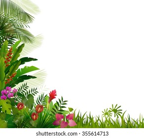 Plant tropical on isolated background.vector