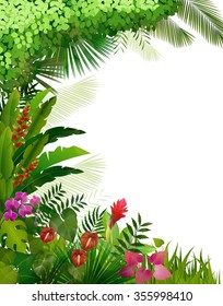 Plant tropical on isolated background.vector
