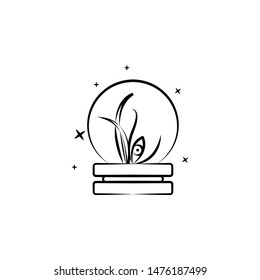 Plant, tube, alien icon. Element of hand draw ufo icon