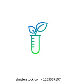 Plant in tube vector icon