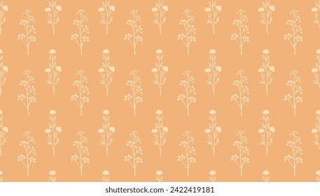 plant twigs repeating pattern. minimalistic floral print pattern