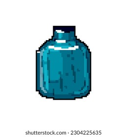plant vase flower ceramic game pixel art retro vector. bit plant vase flower ceramic. old vintage illustration