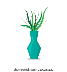 Plant vase icon. Colored silhouette. Front side view. Vector simple flat graphic illustration. The isolated object on a white background. Isolate.