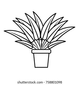 Plant in vase icon vector illustration graphic design