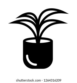 plant with vase icon,solid style