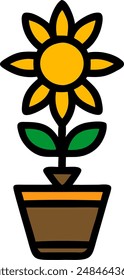 plant in a vase illustration