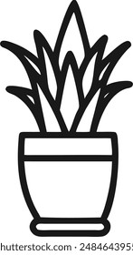 plant in a vase illustration