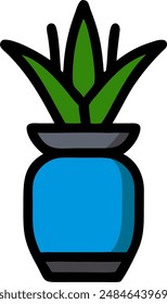 plant in a vase illustration