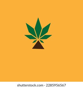 plantilla de logotipo abstracto de vector de planta