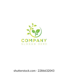 diseño de logotipo de arte de vectores de planta