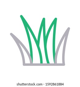 plant vector color line icon 