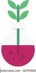 icono plano de color vectorial de planta
