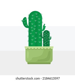 Plant vector design, Cactus pot, Cactus design vector