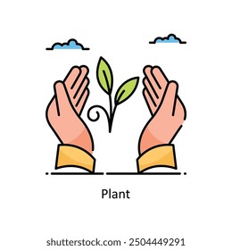 Plant vector  Filled outline icon style illustration. Symbol on White background EPS 10 File