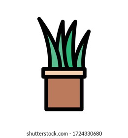 icono de color plano vectorial de planta 