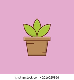 plant vector flat color icon
