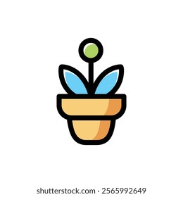 plant vector flat color icon