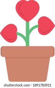 plant vector flat colour icon