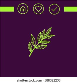 plant vector flat icon. design logo
