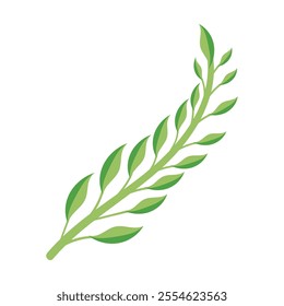 Plant. Vector flat illustration. Isolated on white background. Perfect for various designs: interior, meditation, health and posters.