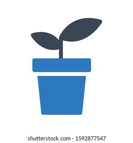 plant vector glyph color icon 