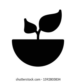 plant vector glyph flat icon 
