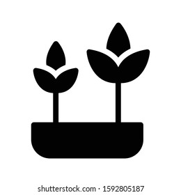 plant vector glyph flat icon 
