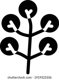 icono plano de glifo vector de planta