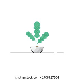 Ilustración de diseño de iconos de vectores de planta