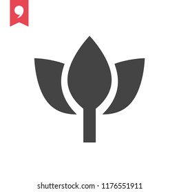 Plant vector icon, ecology symbol, energy sign