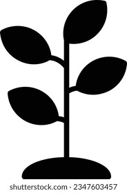 Estilo de glifo de icono del vector de planta