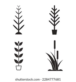 plant vector icon illustration simple design