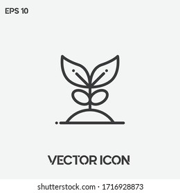 Plant vector icon illustration. Ui/Ux. Premium quality.