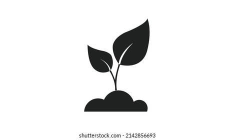 Icono del vector de planta. Vector aislado de la ilustración editable en blanco y negro de una planta