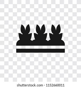 Plant vector icon isolated on transparent background, Plant logo concept