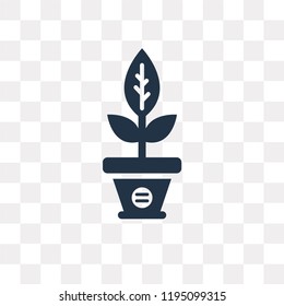Plant vector icon isolated on transparent background, Plant transparency concept can be used web and mobile
