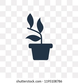 Plant vector icon isolated on transparent background, Plant transparency concept can be used web and mobile