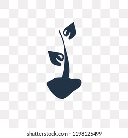 Plant vector icon isolated on transparent background, Plant transparency concept can be used web and mobile
