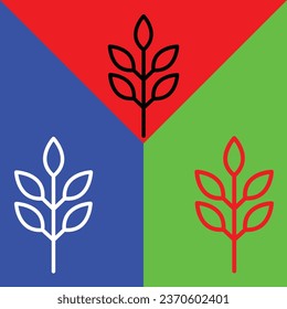 Plant Vector Icon, Lineal style icon, from Agriculture icons collection, isolated on Red, Blue and Green Background.
