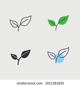 plant vector icon nature tree growing